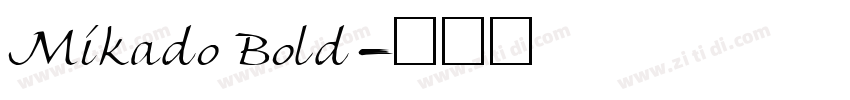 Mikado Bold字体转换